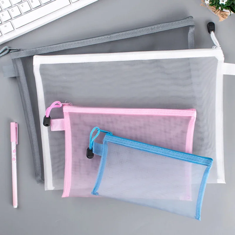 Portfolio Folder Zip - 1 Chiếc A4/A5/A6 Lưới Dây Kéo