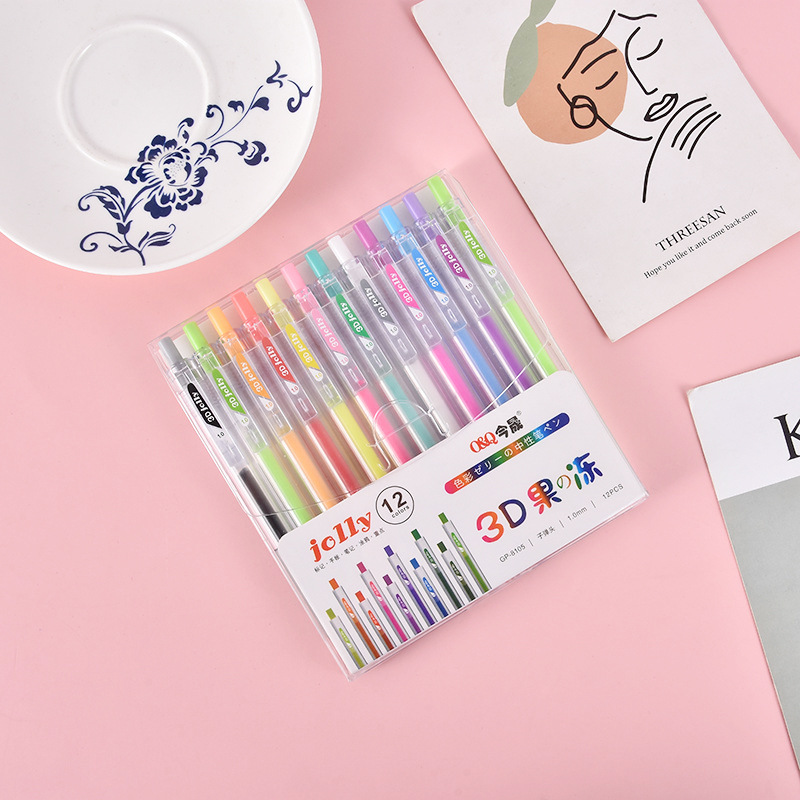 3D Ba Chiều Jelly Màu Bút Bút  - đánh giá và giá Gel Ink Pen Set