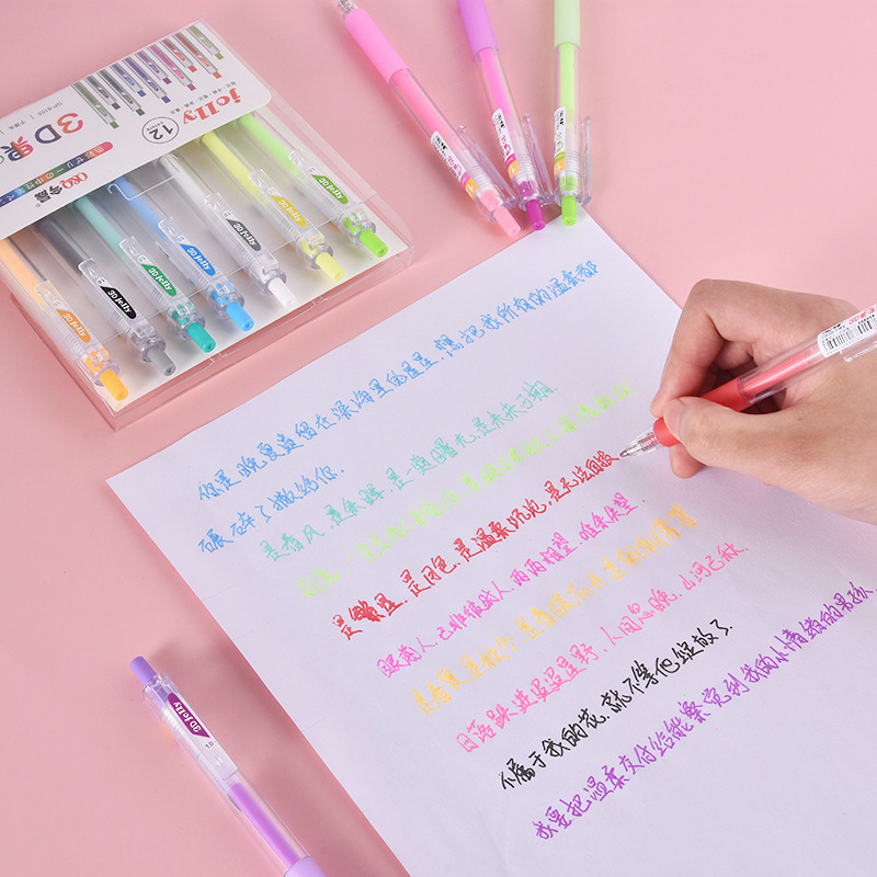 3D Ba Chiều Jelly Màu Bút Bút  - đánh giá và giá Gel Ink Pen Set