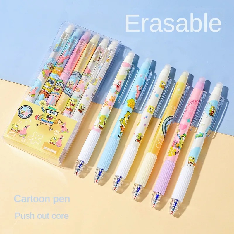 6Pcs/Set SpongeBob Kawaii Eras - đánh giá và giá Gel Ink Pen Set