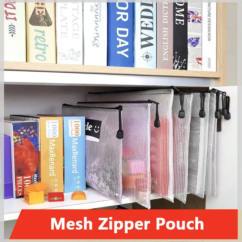 A3/A4/A5/A6 Mesh Zipper Pouch  - đánh giá và giá Portfolio Folder Zip