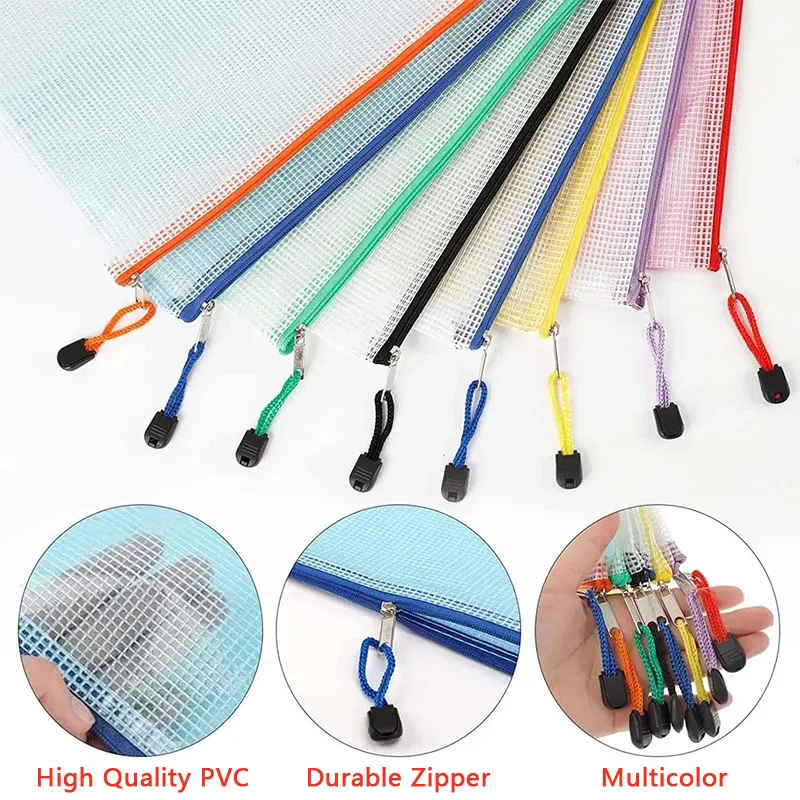 A3/A4/A5/A6 Mesh Zipper Pouch  - đánh giá và giá Portfolio Folder Zip
