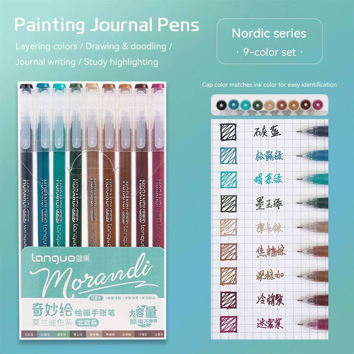 9pcs Set Morandi Color 0.5mm G - đánh giá và giá Gel Ink Pen Set