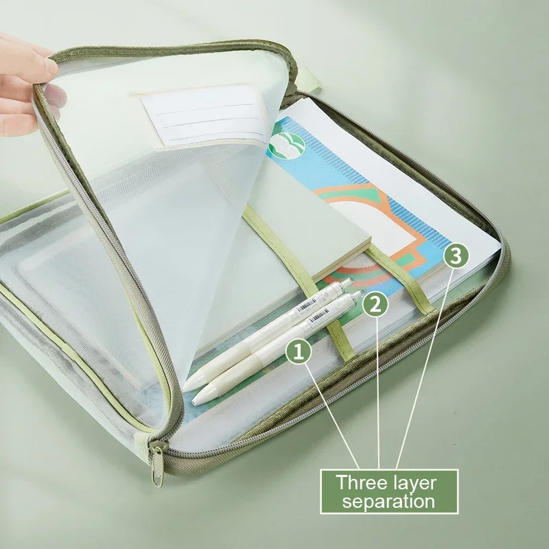 A4 Clear Mesh Zipper Document  - đánh giá và giá Portfolio Folder Zip