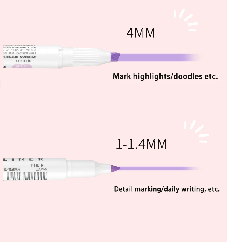 Japan ZEBRA Highlighters Pen s - đánh giá và giá Highlighter Set Pastel
