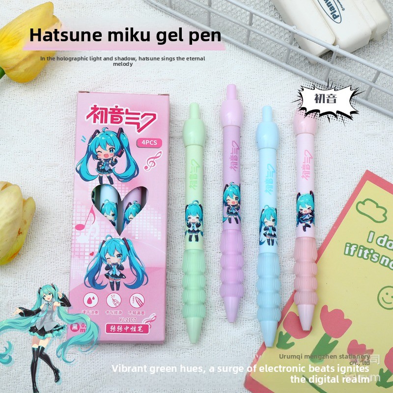 Kawaii Hatsune Miku Gel Pen Cu - đánh giá và giá Gel Ink Pen Set