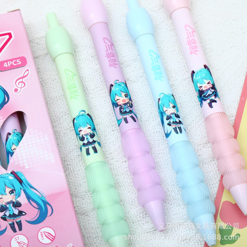 Kawaii Hatsune Miku Gel Pen Cu - đánh giá và giá Gel Ink Pen Set