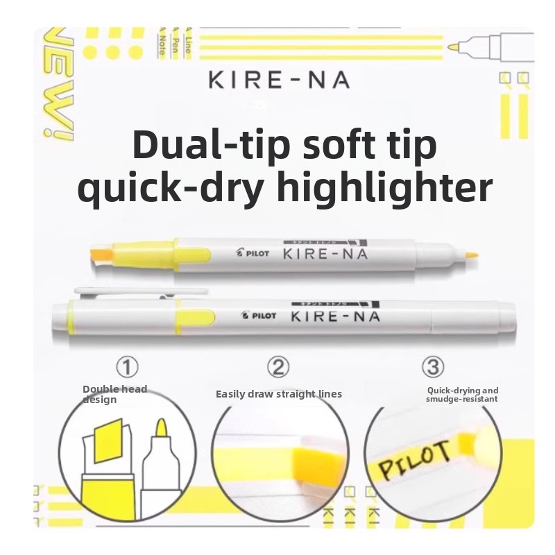 PILOT KIRE-NA Highlighter Pen  - đánh giá và giá Highlighter Set Pastel