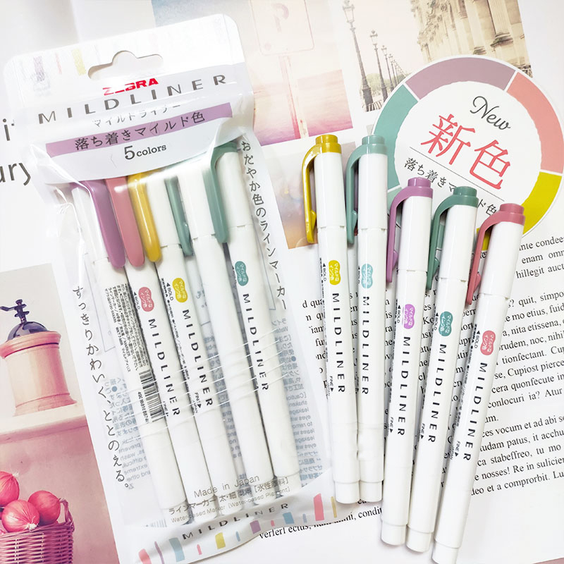 NEW zebra mildliner highlighte - đánh giá và giá Highlighter Set Pastel