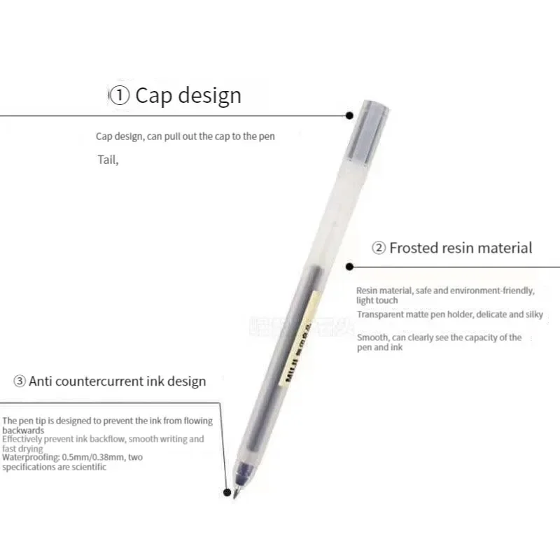 6/8Pcs/Set MUJIs Gel Pen Black - đánh giá và giá Gel Ink Pen Set