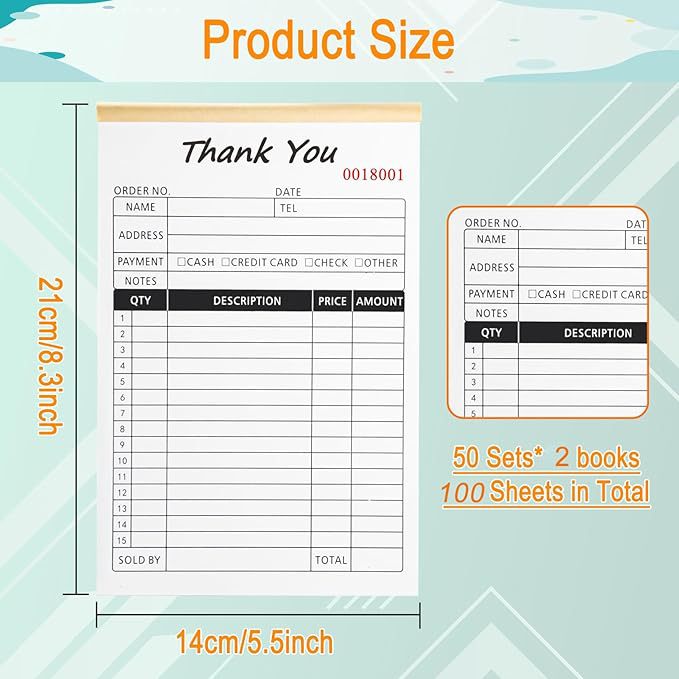 Thank You Receipt Book 2 Part  - đánh giá và giá Carbon Copy Book