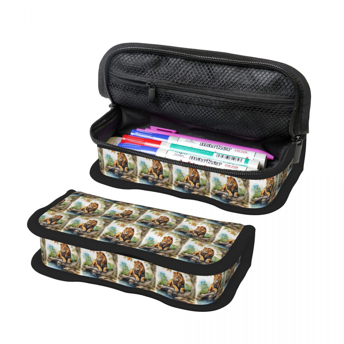 A Lion In A Forest Pencil Case - đánh giá và giá Lion Stationery & Office Supply(Kunshan)Co.Ltd