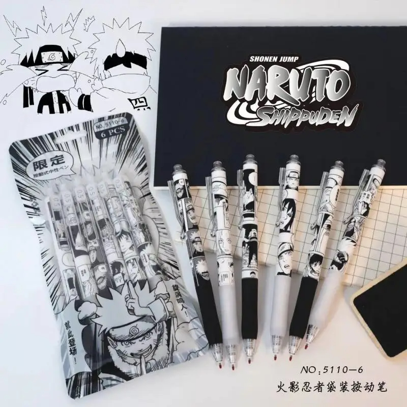 Naruto 6Pcs/set Gel Pen Anime  - đánh giá và giá Gel Ink Pen Set