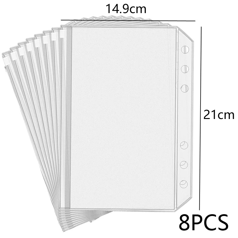 New 8PCS PVC Binder Pocket Cas - đánh giá và giá Portfolio Folder Zip