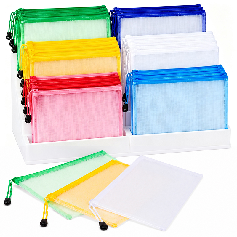 5/20PCS A4/A5 Mesh Zipper Pouc - đánh giá và giá Portfolio Folder Zip