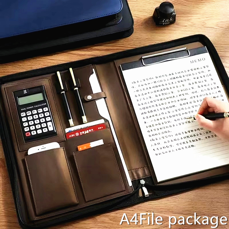PU Leather Portafolio A4 Docum - đánh giá và giá Portfolio Folder Zip